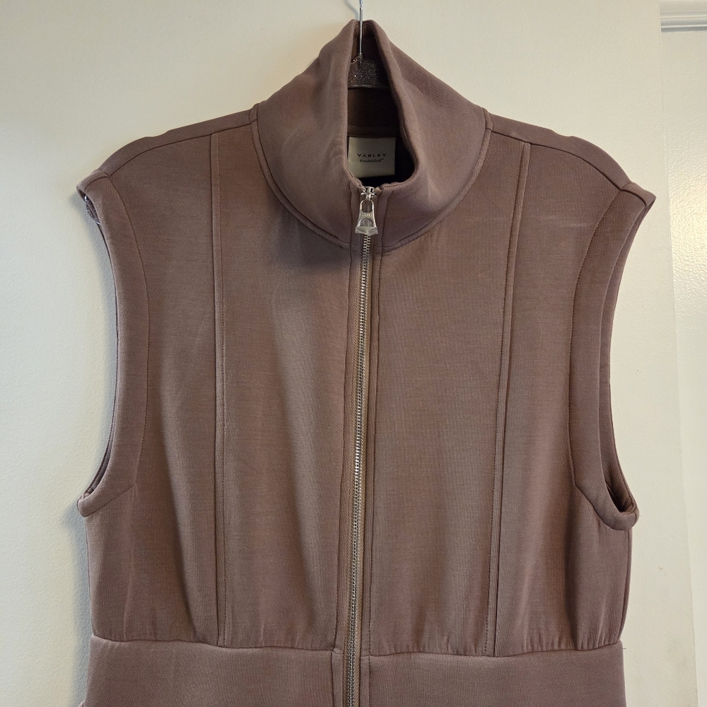 VARLEY Rosannah Double Soft Zip Dress Antler Medium - Picture 3 of 8